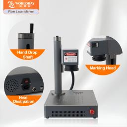 Worldray 20W 30W 50W Máquina de marcação a laser de fibra Gravador de mesa para joias de placa de identificação de metal e plástico - Image 3