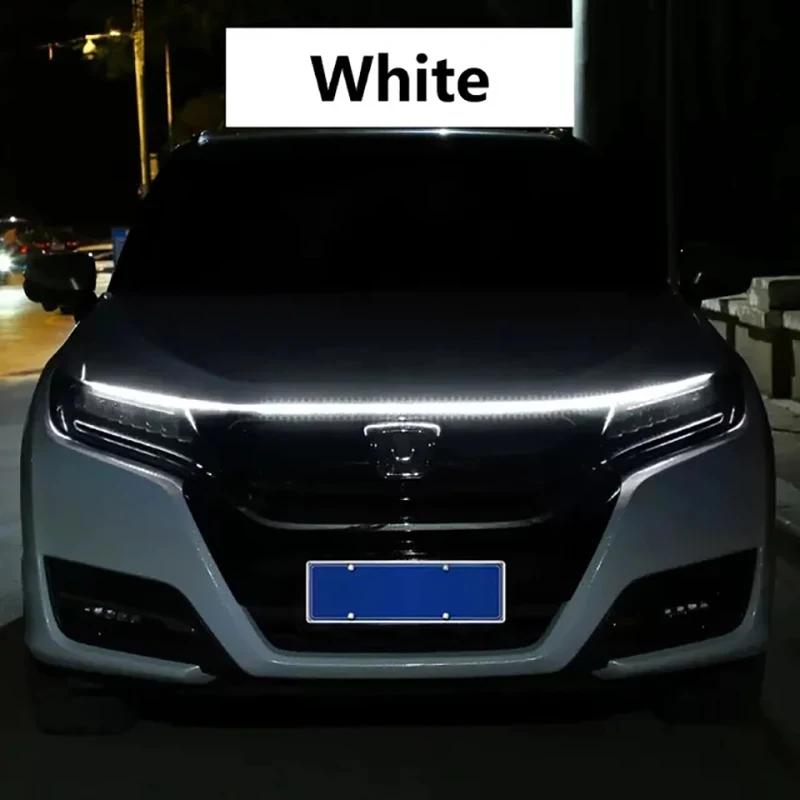 150cm led luz de circulação diurna digitalização partida capô do carro luzes decorativas drl guia do capô do motor automático lâmpada ambiente decorativa 12v - Image 1
