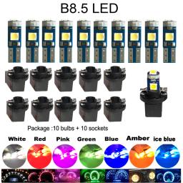 10 Lâmpadas LED Canbus T5 W3W W1.2W PC74 B8.5 Novas para Carro e Moto, Luz Indicadora de Aviso para Painel e Instrumentos - Image 1