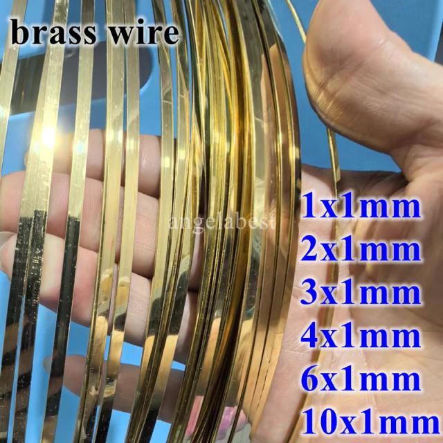Fio de Latão Sólido Meio Duro 0,25m - 1mm a 10mm Espessura para Artesanato DIY