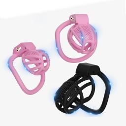 Gaiola de castidade masculina, bloqueio uretral erótico, brinquedos sexuais, dispositivo, anel peniano masculino com 3 tamanhos sm, produtos gaiola, castidade, manga peniana, sissy - Image 1