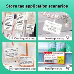 Papel Adesivo Térmico Niimbot B21/B1/B31/B203 para Etiquetas de Roupas, Preços de Produtos e Alimentos, Autoadesivo de 20-50mm - Image 6