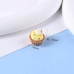 10 pçs resina em miniatura comida jogar café da manhã pão biscoitos creme bolo café artesanal diy acessórios decoração de casa de boneca - Image 5