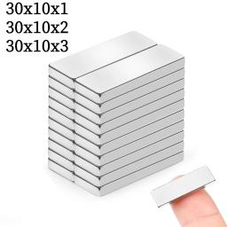 Ímã de Neodímio NdFeB em Bloco 30x10x1/2/3mm, Magnético Permanente Potente e Forte - Image 1