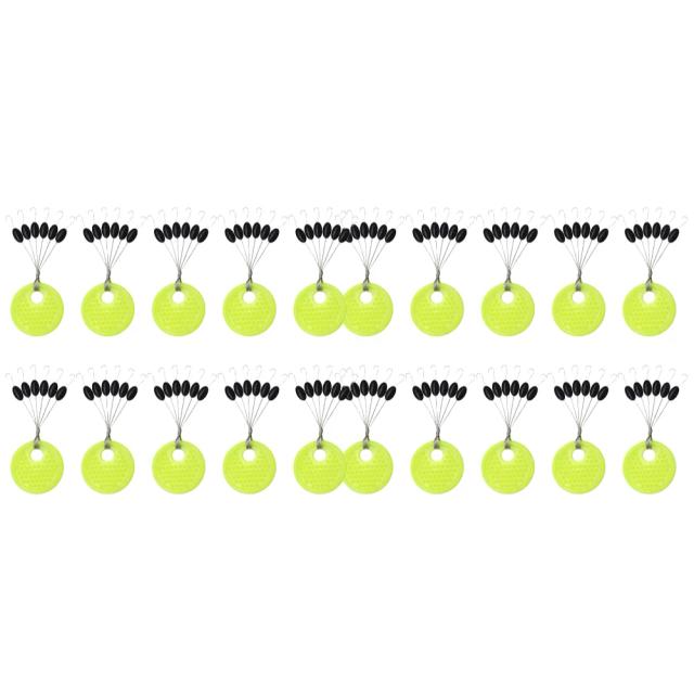 Stopper Borracha Oval Pesca Float Silicon Space Bean Sea Carp Fly Pesca Bobber Preto 60 pçs
