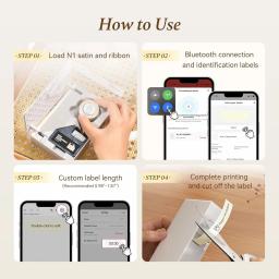 Impressora de Etiquetas Térmicas Niimbot N1 Mini B18 com Fita e Papéis PET para Joalherias, Cabos e Cosméticos - Image 4
