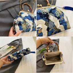 Saco de embreagem de luxo para mulheres, bolsa do casamento da noiva, bolsa de ombro, bolsa pequena do partido, alça de vime - Image 5