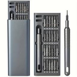 Conjunto de mini chaves de fenda 25 em 1, chaves de fenda pequenas de cabeça plana e formato de cruz, adequadas para produtos eletrônicos - Image 1