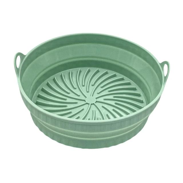 Forro de Silicone para Fritadeira de Ar Dobrável Reutilizável Assadeira de Silicone de Qualidade Alimentar Tapete para Fritadeira de Ar