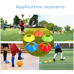 10 pçs sinal de treinamento de futebol prato resistente à pressão cones marcadores discos balde ao ar livre basquete treinamento de futebol esportes - Image 3