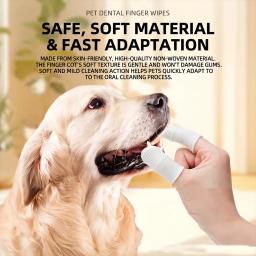 10/20 Peças Escova de Dedo para Remoção de Tártaro em Pets, Protetores de Dedo Duplos de Tecido para Cães e Gatos, Cuidado Oral para Remoção Profunda de Manchas - Image 2