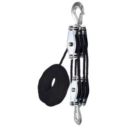 Bloco e equipamento polia sistema 50ft 3 corda polia talha com 6:1 potência de elevação multifuncional sistema de polia resistente 2200 lbs - Image 1