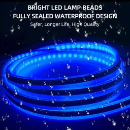 Rxz led luz de circulação diurna digitalização partida capô do carro luzes decorativas drl guia do capô do motor automático lâmpada ambiente decorativa 12v - Image 5