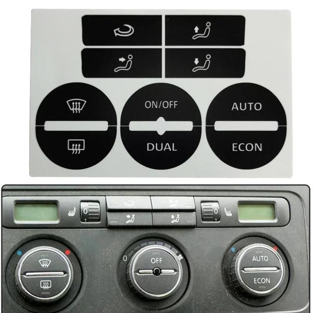 Adesivo de Reparo de Botão de Ar Condicionado para Golf MK5 e Passat
