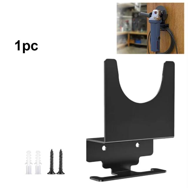 Suporte de Parede para Esmerilhadeira 2 Compartimentos Metal Durável Rack Organizador