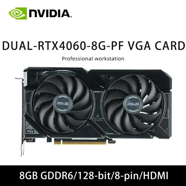 ASUS RTX 4060 DUAL 8GB GDDR6 PCI-E 4.0 para PC Gamer