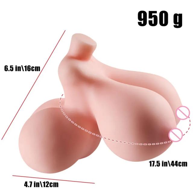 Mini Boneca Sexual Realista de Silicone com Seios Grandes e Vagina - Torso TP