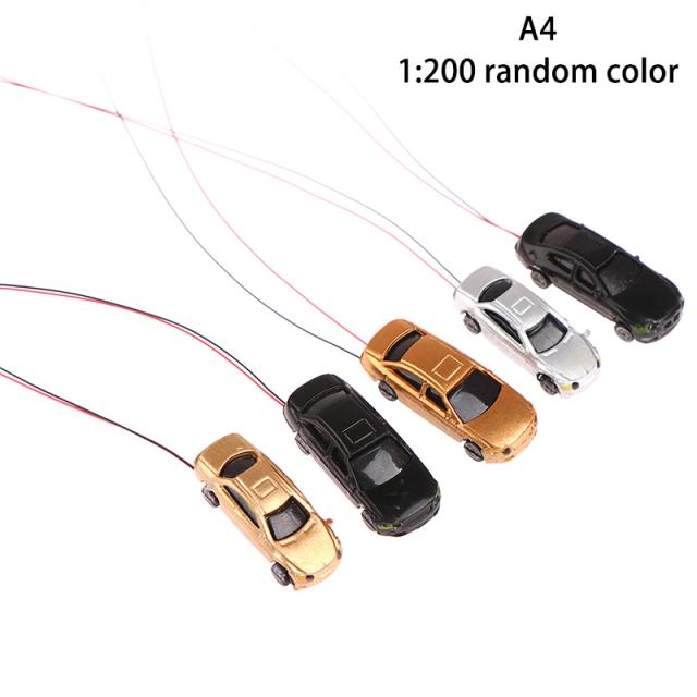 1:75/100/150/200 Carros Modelo De Plástico Com Luzes Led Micro Cena Construção Decoração DIY Sand Table Modelo de Construção Material