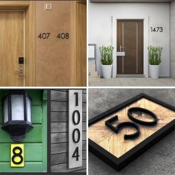 Número da casa flutuante e sinal de letras, endereço grande, alfabeto moderno da porta, números pretos, casa e exterior, #0-9, 125mm, 5 pol - Image 6