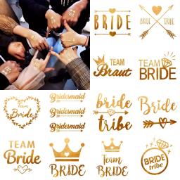 Tatuagens metálicas noiva triângulo, Ouro Bachelor Party Decorações, Bachelorette Party Supplies, 10pcs - Image 5