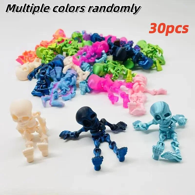 30 peças de miniaturas de esqueletos impressos em 3D – artigos de decoração para a casa, impressos em 3D, produtos impressos em 3D para decoração de quartos temáticos, presentes para as festas. - Image 1