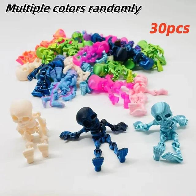 Miniaturas de Esqueletos Impressas em 3D Decoração para Casa e Festas 30 Peças
