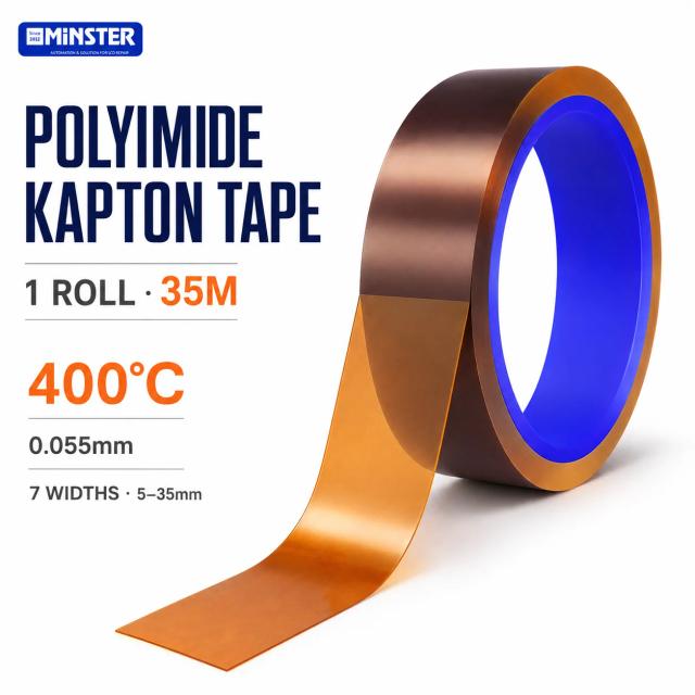 Fita Kapton Isolamento Térmico 400°C para Eletrônicos e PCB 35M