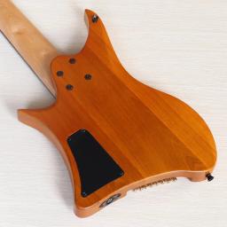 8 cordas guitarra elétrica sem cabeça 30 Polegada traste de fibra sólida cinza corpo 686mm escala fosco mini guitarra natural alta qualidade - Image 5