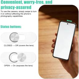 Capa de Webcam para Celular, Adesivo de Privacidade para Câmera Frontal para Galaxy Pixel e iPad, Adesivos Protetores Transparentes Ultra-Finos - Image 4