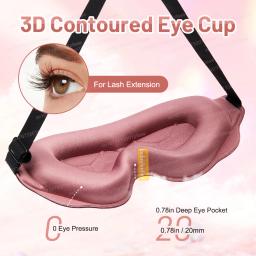Máscara de sono 3d, auxílio para dormir, venda bloqueada, luz portátil, espuma de memória macia, máscara facial, conforto, design de três dimensões - Image 5