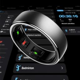 Novo R10 Anel Inteligente À Prova D' Água Monitor de Saúde Men & Women Saúde & Sleep Monitor Anéis Inteligentes Modos Multi-esporte QRing APP - Image 1