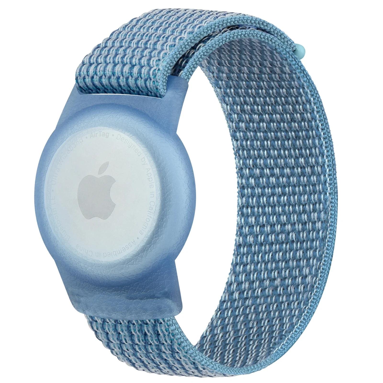 Crianças pulseira para apple airtag capa protetora para etiqueta de ar gps rastreador titular náilon pulseira ajustável banda para bebês idosos - Image 1
