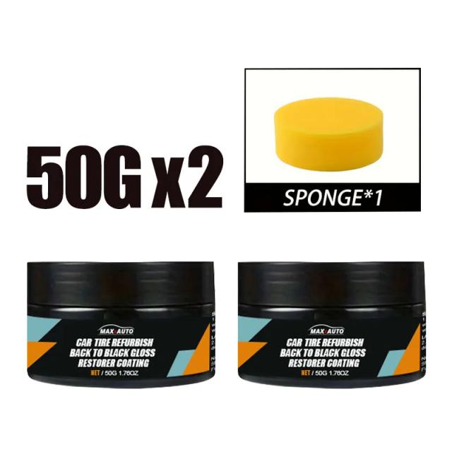 Kit Restaurador e Polidor de Pneus Automotivos Cera Brilho Intenso e Duradouro Restaura Preto Original Rejuvenescedor Plásticos 1L