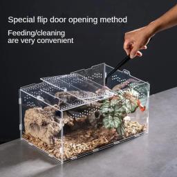 Caixa de reprodução de terrário para répteis, caixa acrílica nano arboreal tarântula, aranha, escorpião, dragão barbudo - Image 3