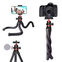 FGCLSY 2026 Tripé Flexível Tipo Polvo para iPhone, Smartphone, Câmera DSLR, Design 2 em 1 com Suporte para Telefone e Sapata Fria Lateral, Parafuso 1/4'' - Image 1