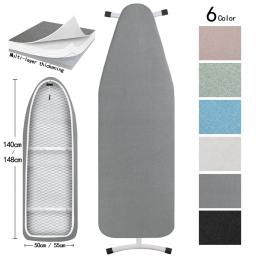 Capa para tábua de passar roupa, resistente a queimaduras, pano de algodão, capa de engomar com acolchoamento, almofada resistente reflexiva de calor, 140x50cm - Image 1
