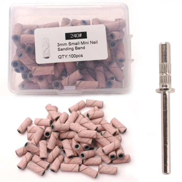 Kit 100 Lixas Mini 3.1mm para Broca de Unha Elétrica