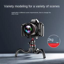 FGCLSY 2026 Tripé Flexível Tipo Polvo para iPhone, Smartphone, Câmera DSLR, Design 2 em 1 com Suporte para Telefone e Sapata Fria Lateral, Parafuso 1/4'' - Image 4