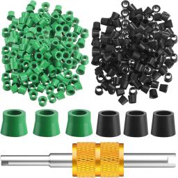 Ar condicionado do carro preto 1/4 ''mangueira de carregamento 1/4'' válvula junta coletor reparação kit vedação substituição acessórios do carro - Image 1