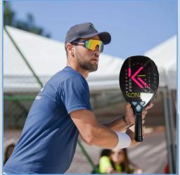 Raquete de Beach Tennis Kona Heroes Shark Mormaii 2026 3K de Fibra de Carbono de Alta Qualidade para Esportes ao Ar Livre - Image 6
