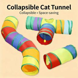 Túnel para Gatos, Brinquedo Colapsável para Animais de Estimação, Brinquedos para Gatos e Cães para Exercícios e Treinamento - Image 4