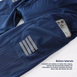 Kemaloco calças de ciclismo masculinas, verão e outono, secagem rápida, azul/preto/cinza, almofada de gel, mtb, calças com babador, alta qualidade, respirável, calças compridas - Image 6