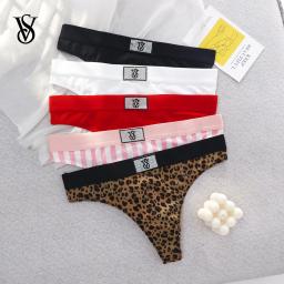 Calcinha Sexy de Cintura Alta VS, Lingerie Feminina, Tanga de Renda Sem Costura, Confortável e Respirável, Estilo Victoria's Secret - Image 1