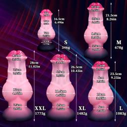 Dildos para Cães S-XXL, Dildo de Cavalo, Plug Anal de Silicone com Ventosa, Nós para Cães, Pênis Grande, Plug Anal Enorme, Brinquedos Sexuais para Adultos - Image 6