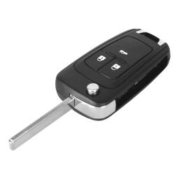Keyyou flip dobrável remoto chave do carro escudo para chevrolet cruze epica lova camaro impala 2 3 4 5 botão hu100 lâmina - Image 2