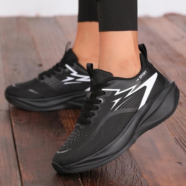 Tênis Feminino Respirável de Malha Confortável com Cadarço, Moderno e Casual para Corrida ao Ar Livre 2026