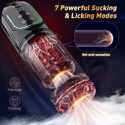 Masturbador Automático Masculino com Rotação Telescópica, Equipamento de Masturbação Vaginal, Brinquedos Sexuais para Homens, Produtos para Adultos, Masturbador com Pistão - Image 2