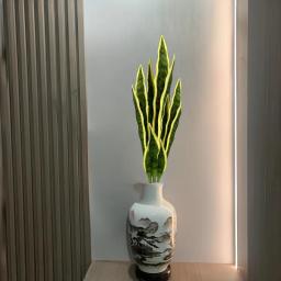 2 peças de plantas artificiais (aproximadamente 65 centímetros), árvores falsas tipo sanduíche, perfeitas para simular vasos de plantas. - Image 5