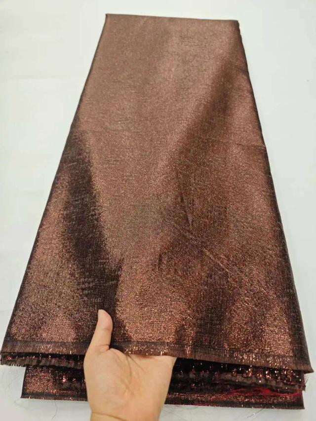 Tecido Brocado Africano Jacquard Organza Damasco 5 Jardas