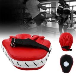 1/2 pçs boxe curvado mão alvo almofada de boxe luvas ginásio treinamento kickboxing exercício saco de boxe couro do plutônio muay thai taekwondo - Image 5